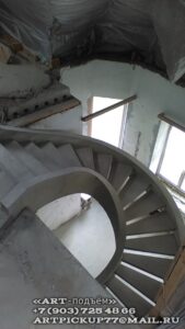 Винтовые бетонные лестницы на заказ 52