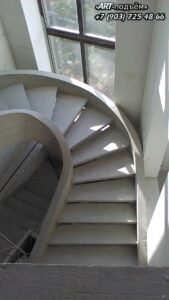Лестницы на бетонных косоурах под ключ в Москве и Московской области 22