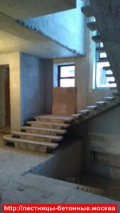 Лестницы на бетонных косоурах под ключ в Москве и Московской области 41
