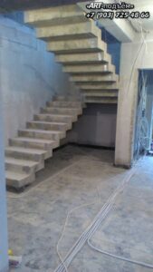 Маршевые лестницы для частного дома 27 Маршевые монолитные бетонные лестницы под ключ в Москве и Московской области 27