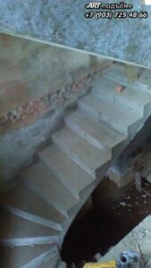 Маршевые монолитные бетонные лестницы под ключ в Москве и Московской области 31