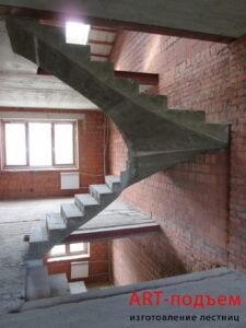 Маршевые лестницы для частного дома 4 Маршевые монолитные бетонные лестницы под ключ в Москве и Московской области 4