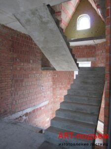 Маршевые лестницы для частного дома 49 Маршевые монолитные бетонные лестницы под ключ в Москве и Московской области 49