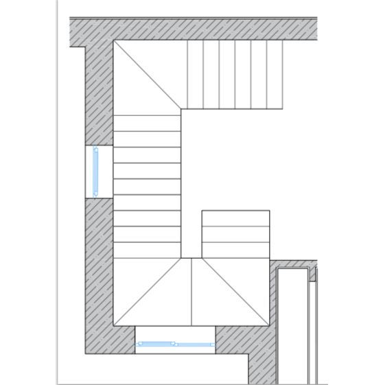 Чертеж бетонная лестница построена в частном коттедже {